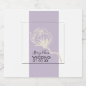 植物性綿花ラベンダー結婚ズ リキュールボトルラベル (シングルラベル)