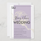 植物性綿花ラベンダー結婚ズ 招待状 (正面)