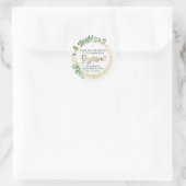 植物性緑と金ゴールドバプテスマありがとう ラウンドシール (バッグ)