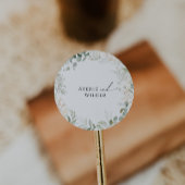 植物性緑と金ゴールド結婚封筒用シール ラウンドシール