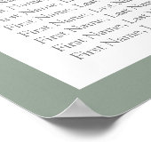 植物性緑のフローラ披露宴席 ポスター (角)