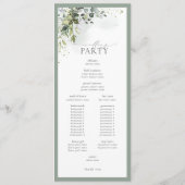 植物性緑のフローラ水の色結婚の プログラム (裏面)