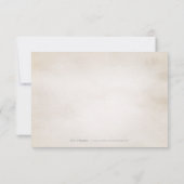 植物性緑のヴィンテージ素朴な披露宴カード 出欠カード (裏面)