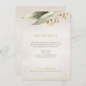 植物性緑のヴィンテージ素朴な詳細カード エンクロージャーカード (正面/裏面)