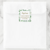 植物性緑の洗礼少年少女ありがとう スクエアシール (バッグ)