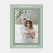 植物性緑フローラ水彩写真結婚ズ アクリルサイン (正面)