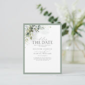 植物性緑フローラ水色遅延日 ポストカード (スタンド正面)