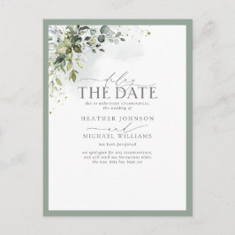 植物性緑フローラ水色遅延日 ポストカード