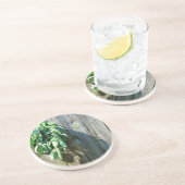 植物性緑動揺して草の木目 コースター (側面)