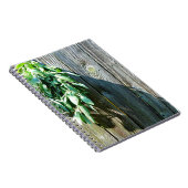 植物性緑動揺して草の木目 ノートブック (右側)