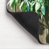 植物性緑動揺して草の木目 マウスパッド (コーナー)