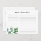 植物性緑化編集可能レシピカードテンプレート 案内ポストカード (正面/裏面)