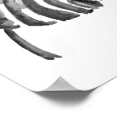 植物性緑植物水彩絵画色 ポスター (角)