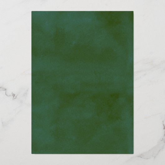 植物性緑結婚草のリハーサル 箔招待状 (裏面)