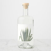 植物性緑色熱帯葉 リキュールボトルラベル (正面)