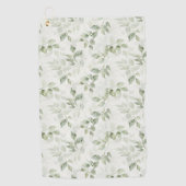 植物性緑葉模様 ゴルフタオル (正面)