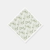 植物性緑葉模様 スタンダードカクテルナプキン (角)