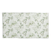 植物性緑葉模様 枕カバー (裏面-右)