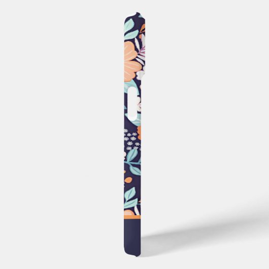 植物性緑豊かな花の模様のスクリプト名 Case-Mate iPhoneケース (裏面 / 右)