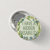 植物性緑離れ色隠し障害 缶バッジ (正面&裏面)