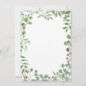 植物性緑 |リーフ | 結婚s 招待状 (裏面)