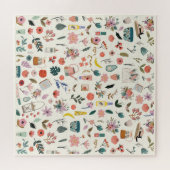 植物性美しいとフローラ自然パターン ジグソーパズル (横)