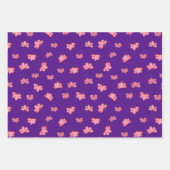 植物性美しいギフトラップパック花 ラッピングペーパーシート (正面2)