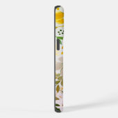 植物性美しいピンクとオレンジのフローラ iPhoneケース (右側面)