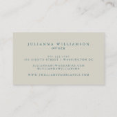 植物性美しいフローラ自然ブランディングありがとう 名刺 (裏面)