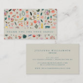 植物性美しいフローラ自然ブランディングありがとう 名刺 (正面/裏面)