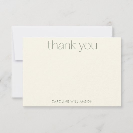 植物性美しいフローラ自然名前をカスタムする サンキューカード (正面)