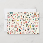 植物性美しいフローラ自然名前をカスタムする サンキューカード (裏面)