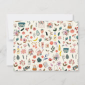 植物性美しいフローラ自然名前をカスタムする ノートカード (裏面)