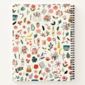 植物性美しい自然パタパーソナライズされたーン ノートブック (裏面)