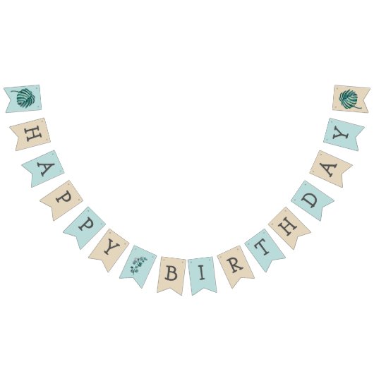 植物性自然ハッピーバースデーバンティングフラグ バンティングフラッグ (全)