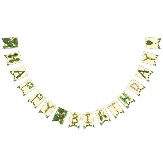 植物性自然ハッピーバースデー バンティングフラッグ (全)