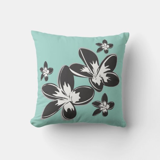 「植物性至福装飾用クッション-自然-インスパイアFl クッション (正面)