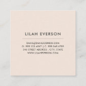 植物性至福 |エレガント絵を描フローラ |クリーム スクエア名刺 (裏面)