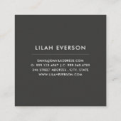 植物性至福 |エレガント色彩の鮮やかフローラ |黒 スクエア名刺 (裏面)