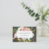 植物性至福 |エレガント色彩の鮮やかフローラ |黒 名刺 (スタンド正面)