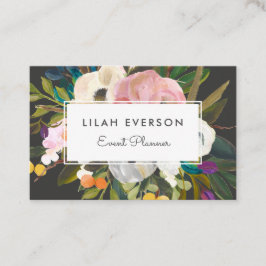 植物性至福 |エレガント色彩の鮮やかフローラ |黒 名刺