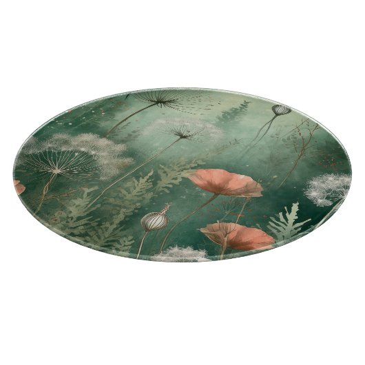 植物性至福：人工知能が生んだ花 カッティングボード (角)