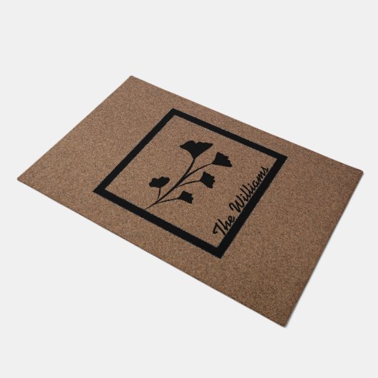植物性至福：植物パーソナライズされたデザインDoormat ドアマット (アングル)