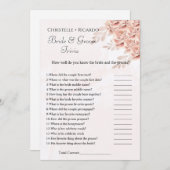 植物性花嫁トリビアブライダルシャワーゲームカード 案内状 (正面/裏面)