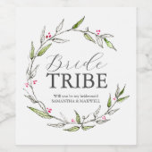 植物性花嫁プロポーザルのラベル ワインラベル (シングルラベル)