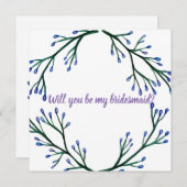 植物性花嫁結婚カード 招待状 (正面/裏面)