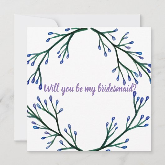 植物性花嫁結婚カード 招待状 (正面)