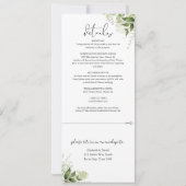 植物性葉の緑の結婚 招待状 (裏面)