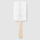 植物性葉モノグラム結婚式 プログラム ハンドファン (正面)