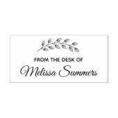 植物性葉リースの机から セルフインキングスタンプ (デザイン)